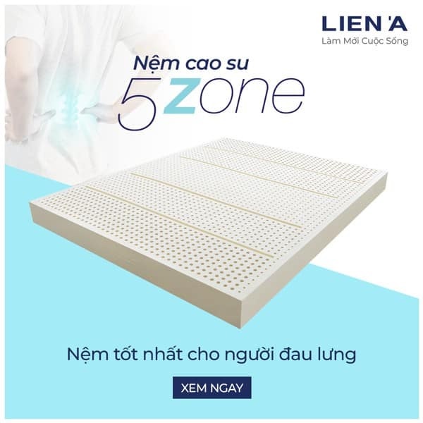 Đệm Cao Su Liên Á 5ZONE Premium